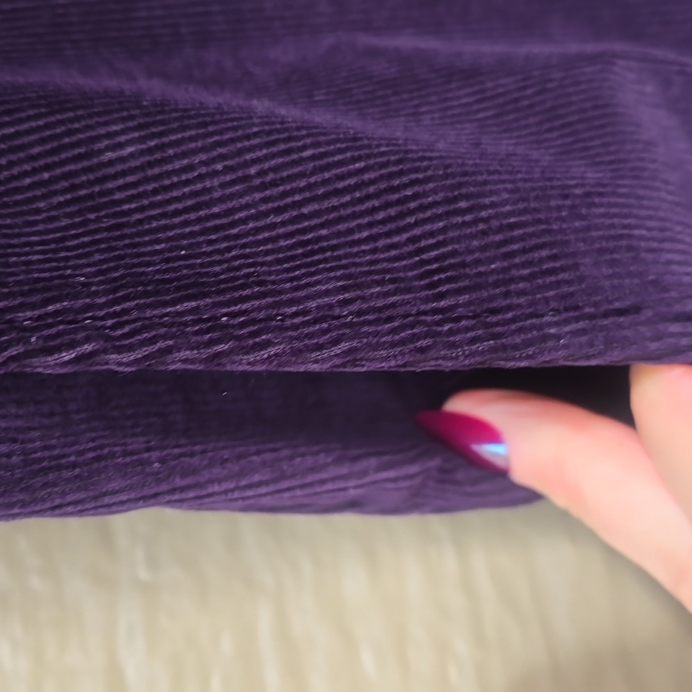 Ralph Lauren Made in Italy Plum Corduroy Tailored Dress Pants  30x27 Cropped - Picture 10 of 14